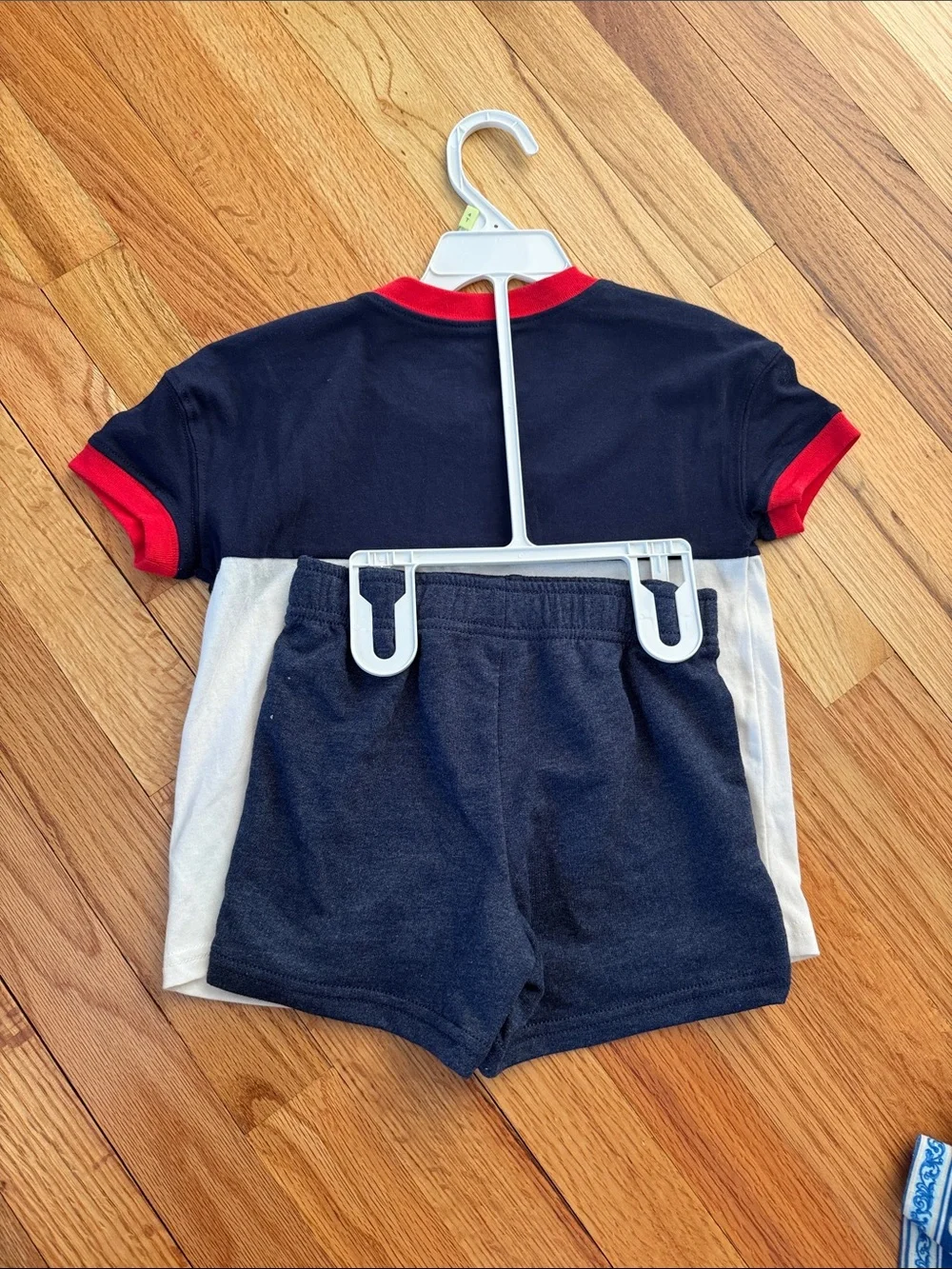 Carter's Colorblock 'All American' Tee - Navy, White & Red Trim